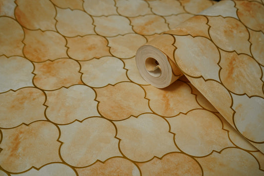 Cream Abstract Design Wallpaper Not Self Adhesive 53 Cm X 1000 Cm for PVC Vinyl Coated for Full Wall Bedroom Living Room Latest Stylish for Home Decoration (Cream , 57 Sqft Roll) (NW-08)