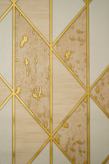 Light Brown Abstract  Design with Golden pattern Wallpapers  Design Not Self Adhesive 53 Cm X 1000 Cm for PVC Vinyl Coated for  Wall Bedroom Living Room Latest Stylish for Home Decoration (Light Brown & Golden  , 57 Sqft Roll) (NW-05)