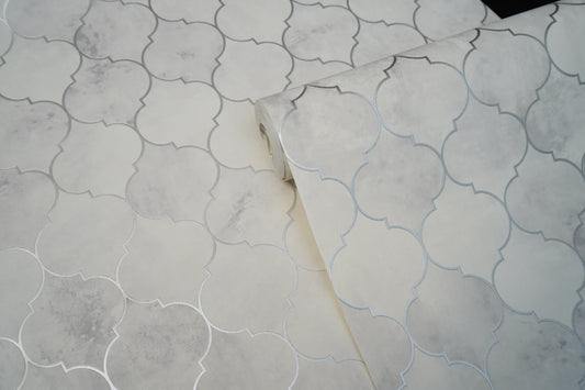 White Abstract Design Wallpaper Not Self Adhesive 53 Cm X 1000 Cm for PVC Vinyl Coated for  Wall Bedroom Living Room Latest Stylish for Home Decoration (White, 57 Sqft Roll) (NW-15)