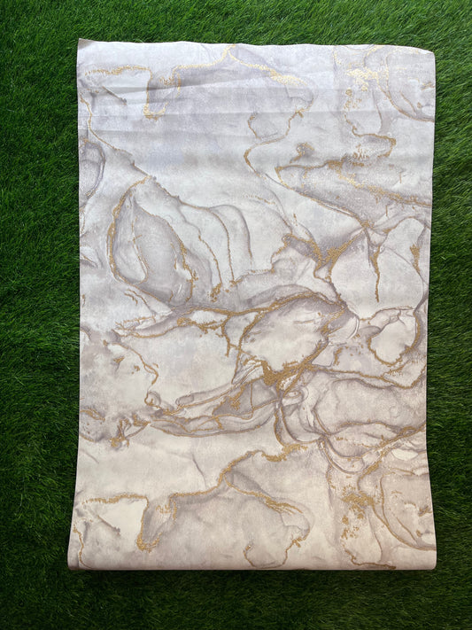 Marble Finish with golden texture design Not Self Adhesive 53 Cm X 1000 Cm for PVC Vinyl Coated for Wall Bedroom Living Room Latest Stylish for Home Decoration ( 57 Sqft Roll) (AW-09)