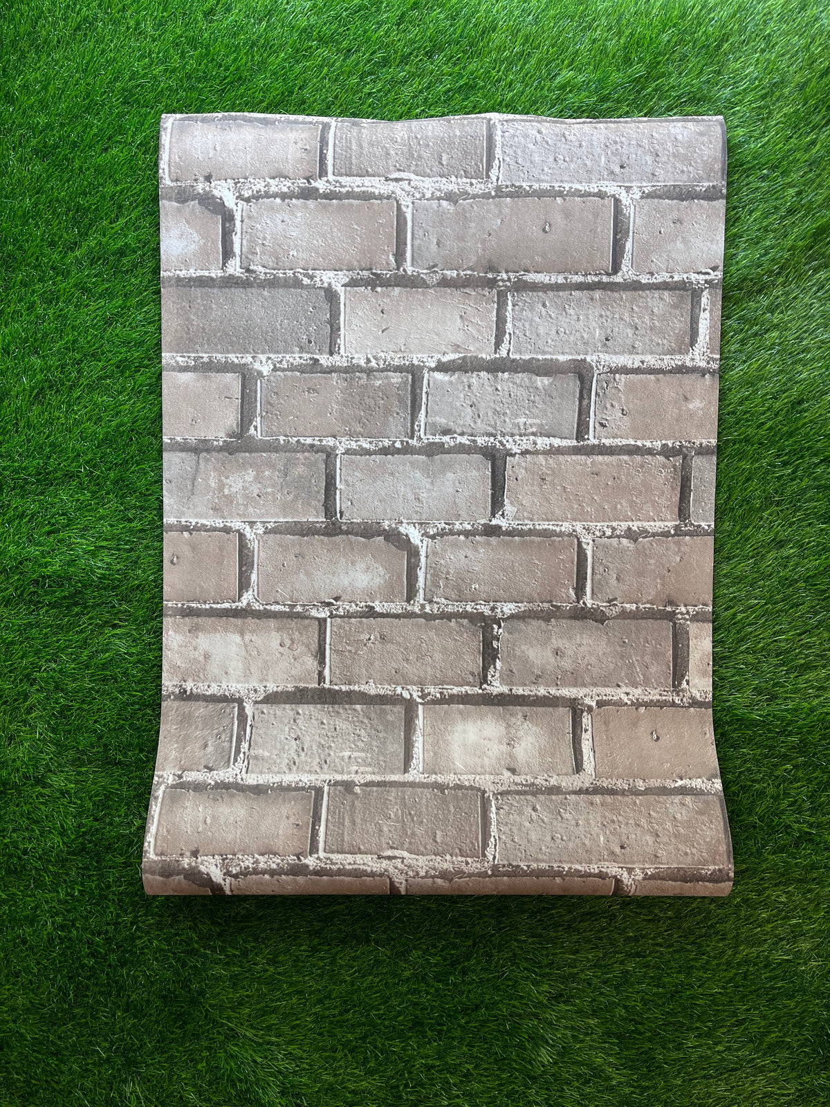 Grey  Bricks  pattern  Not Self Adhesive 53 Cm X 1000 Cm for PVC Vinyl Coated for Wall Bedroom Living Room Latest Stylish for Home Decoration ( 57 Sqft Roll) (AW-18)