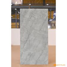 UV Coated Grey Marble Sheet, Self Adhesive And Washable Wall Stickers For Wall Decoration ( Set Of 10 )(MS-09)