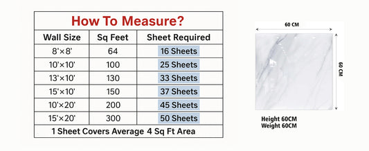 Blue & gold UV Coated Real Marble Tile Designed wall Stickers, Self Adhesive And Washable Wall Stickers For Wall Decoration (60 CM x 60 CM) ( Set Of 05 )(MS-74)