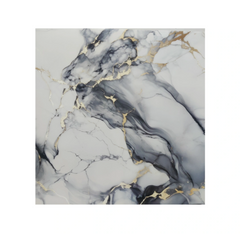 white with Gold & Gray Veining shaded UV Coated Real Marble Tile Designed wall Stickers, Self Adhesive And Washable Wall Stickers For Wall Decoration (60 CM x 60 CM) ( Set Of 05 )(MS-65)