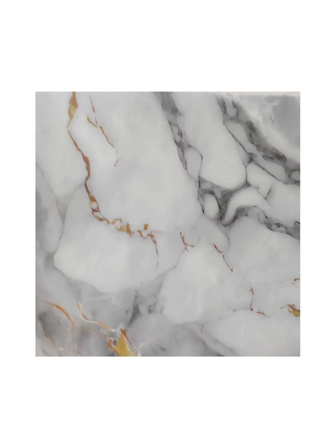 Gary marble finished UV Coated Real Marble Tile Designed wall Stickers, Self Adhesive And Washable Wall Stickers For Wall Decoration (60 CM x 60 CM) ( Set Of 05)(MS-72)