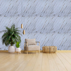 White & gold shaded UV Coated Real Marble Tile Designed wall Stickers, Self Adhesive And Washable Wall Stickers For Wall Decoration (60 CM x 60 CM) ( Set Of 05 )(MS-77)